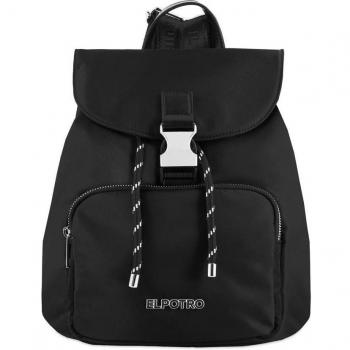 Mochila Solapa Negro El Potro
