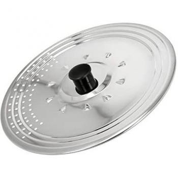 Tapadera Multiusos Acero Inoxidable Ø 28 cm. Uso Tapa Anti Salpicaduras y Escurridor. Tapadera Adpatable Diferentes Medidas