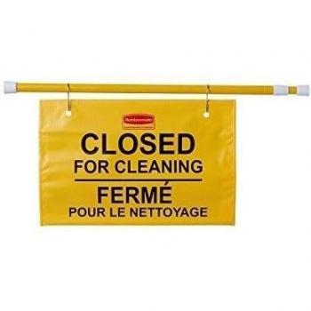 Rubbermaid Commercial Products NEWELL SITE SAFTY SIGN CLOSED CLNING YLW