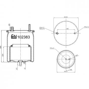 Fuelle de suspensión neumática FEBI BILSTEIN 102383