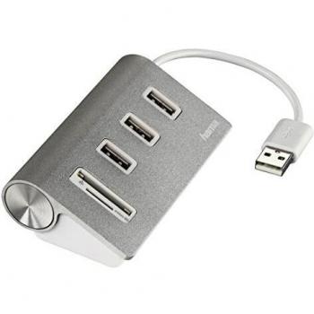 USB-2.0-Hub/Kartenleser Aluminium