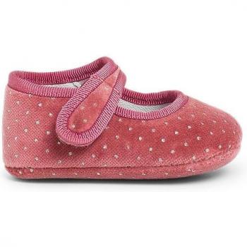 Merceditas de bebé niña de terciopelo con brillantitos