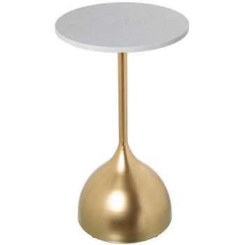 Mesa auxiliar Alexandra House Living Blanco Dorado Madera 35 x 60 x 35 cm
