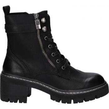 Botas de Mujer MTNG 50395 C51971 - SEASONS NEGRO, Botines de mujer en negro tipo montaña con suela track y tacón bloque