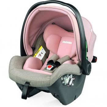 Peg Perego Silla de Coche Primo Viaggio SLK Mon Amour - Grupo 0+ con base Isofix, sistema de protección lateral, reclinable, arnés de seguridad de 5 puntos, capota extensible y text
