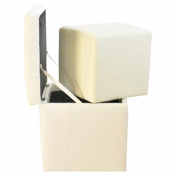 esidra 9204 – 01 Cubo Doble, relleno sintética, blanco, 45 x 45 x 45 cm