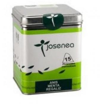 Josenea Infusión Ecológica de Anís, Menta y Regaliz en Pirámides, 20 Unidades