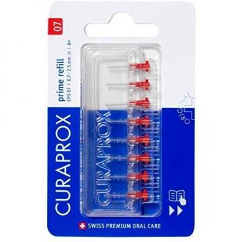 Curaprox CPS Prime Plus Handy Interdental Brush 07 Red Refill, 8 Pack