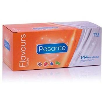 Pasante Preservativos de Sabores y Colores, Caja de 144 Unidades