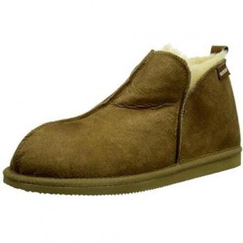 Zapatillas de casa de cuero para hombres Shepherd ANTON marrón tamaño 46