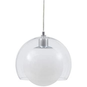 Lámpara de Techo Cristal Plata Hierro Ø 25 Cm - Diseño Elegante, Dimensiones: 25 x 25 x 19,5 cm