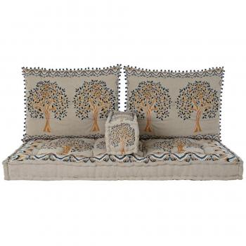 Sillón DKD Home Decor Amarillo Azul Beige 145 x 76 x 1 cm