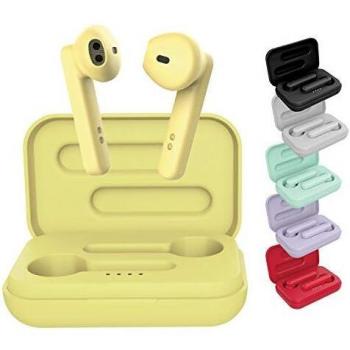 BlueElement BE Pop - Auriculares inalámbricos Bluetooth 5.0 TWS, Sonido estéreo 3D HD, autonomía 6H, Funda de Carga LED, fácil de conectar, micrófono Integrado, cómodos para iPhone/Android