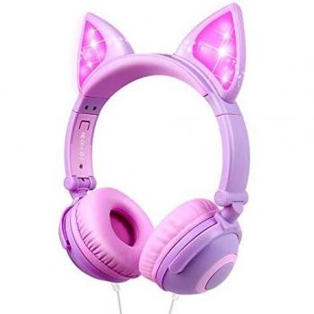 Auriculares niña,Cascos niña,Auriculares Orejas de Gato,Cascos niña,Auriculares Infantiles niña,Auriculares,audifonos de Gato,Auriculares Infantil,Auriculares Rosa