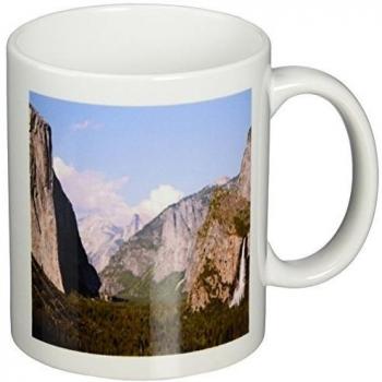3dRose el capitan y Bridalveil Falls en Parque Nacional de Yosemite taza de cerámica, logo