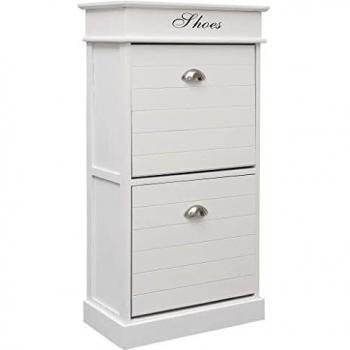 vidaXL Mueble Zapatero Madera de Paulownia Mobiliario Hogar Decoración Organización Almacenamiento