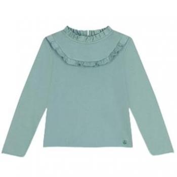 Camiseta de manga larga Petit Bateau Telty para niña en color verde, talla 6A