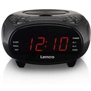 Lenco CR-740 - Radiodespertador con Reproductor de CD, Color Negro