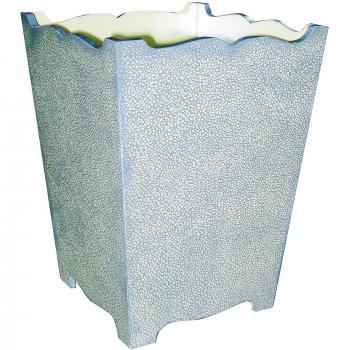 Fundashop Papelera con diseño de galuchat, Madera, Gris, 24x24x32 cm