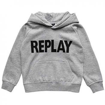 REPLAY Sb2420.011.22739 Sudadera con Capucha, M02 Gris Melange, 10 años para Niños