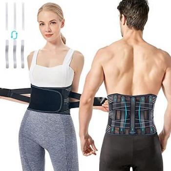 Mercase Cinto Lombar Suporte Lombar Transpirable con Placas de Soporte Reemplazables para Aliviar el Dolor Lumbar en Hombres y Mujeres, Ciática, Hernia de Disco