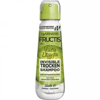 Garnier Fructis Invisible Yuzu Lemon Refreshing Dry Shampoo 100ml with Volume Boost for Flat, Greasy Hair
