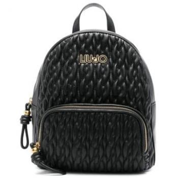 Liu Jo Women's Black Quilted Backpack with External Pocket