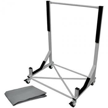 Soporte de Hardtop ECD Germany - 4 Ruedas Bloqueables con Frenos de Estacionamiento - Acero Gris para Techo Duro y Almacenamiento Seguro