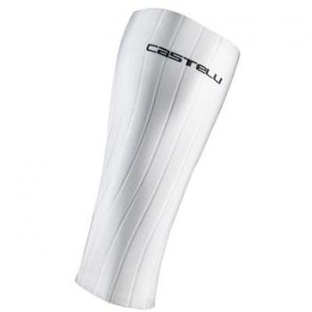 Medias de compresión Castelli Fast Legs Rosso Corsa blancas para mujer - XL
