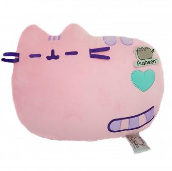 Pusheen Cojín Rosa, Poliéster, Gris, 9 x 35 x 27 cm