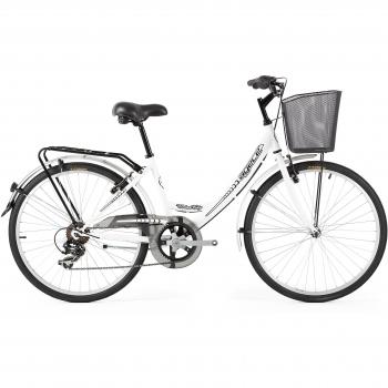 Bicicleta de paseo para mujer color blanco Agece Urban-26 (Talla S)