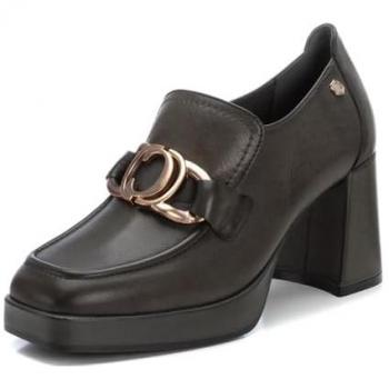 Mocasines de Piel para Mujer Carmela Kaki con Tacón de 5 a 8 cm - Casual 2024