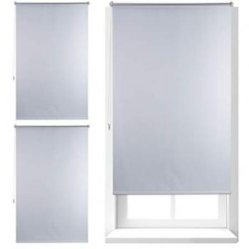 Set de 3 Estores Opacos Térmicos Enrollables Sin Perforar 100x160 cm Blanco