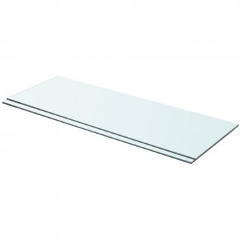vidaXL Shelves 2 pcs Panel Glass Clear 70x25 cm