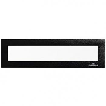 Marco Informativo Magnético DURAFRAME® Top A4, 5 Piezas, Negro, 210x40 mm