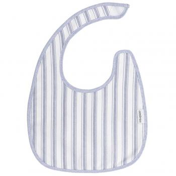 Cambrass Denim - Babero cuadrado con velcro, color azul / raya