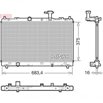 Enfriador de refrigeración del motor DENSO DRM47038