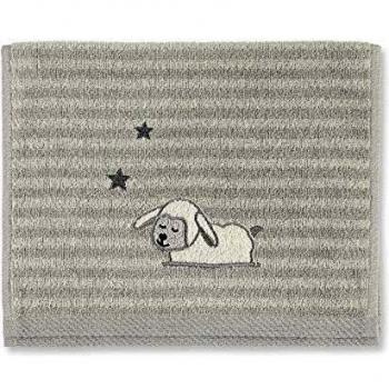 Toalla Infantil Stanley Gris 50 cm x 30 cm, Frottee Suave con Bordado