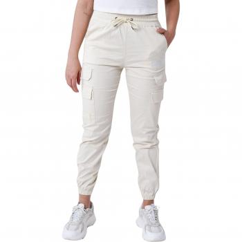Project X Paris Women's Ivory Cargo Trousers with Multiple Pockets