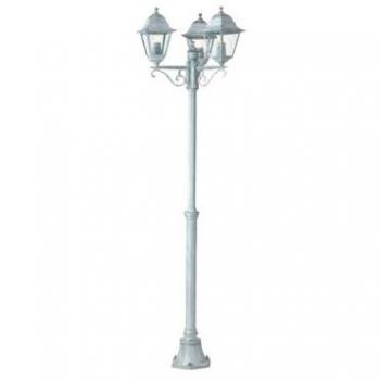 Lámpara de Exterior Telescópica de Aluminio con Difusores de Vidrio Transparente - Altura Máxima 170mm - Color Blanco y Plata
