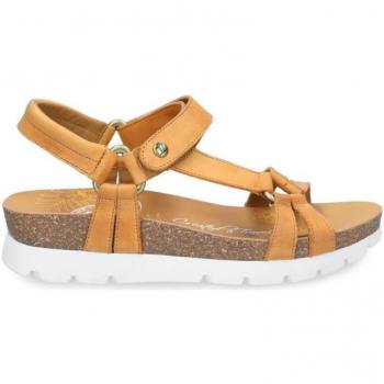 Sandalias de cuña de mujer Panama Jack de napa en color marrón