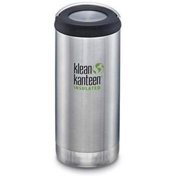 Klean Kanteen Botella TKWide 12oz, Adultos Unisex, Plateado, 76,2 x 76,2 x 177,8mm
