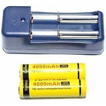 LMJ-CN ® 2 pcs 4000 mAh 18650 batería ion recargable + multifunción cargador recargable 18650, 16340, 14500 Ion baterías y mAh/Batería níquel