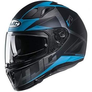 HJC NC Casco per Moto, Hombre, Negro/Azul, XS