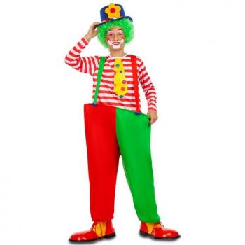 Costumes Disfraz de Payaso Rojo y Verde para Niño