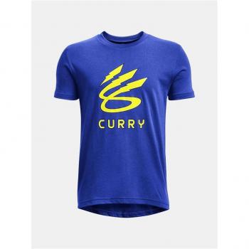 Under Armour Camiseta de Manga Corta Hombre Under Armour Curry Lightning Logo Azul