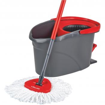 Vileda EasyWring & Clean - Cubo con pedal escurridor y fregona de microfibra
