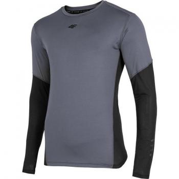 Camiseta manga larga de running 4F gris hombre
