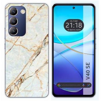 Funda de Silicona para Vivo V40 SE 5G con Diseño de Mármol y 13 Dibujos