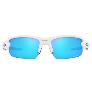 Oakley Flak XXS Polished White Children's Sunglasses with Prizm Sapphire Lenses